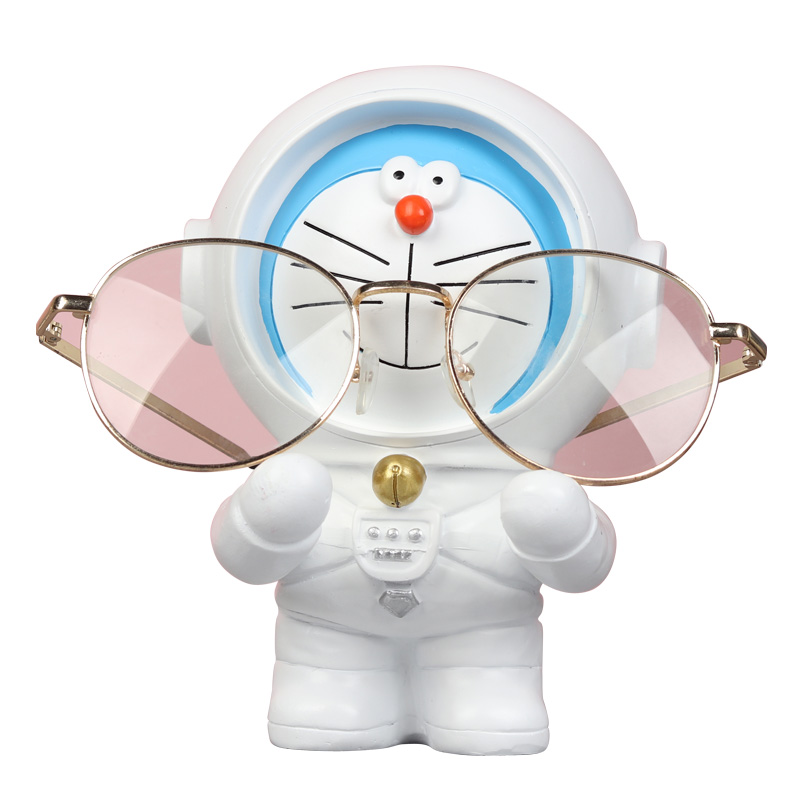 创意哆啦梦眼镜支架眼镜店柜台装饰品展示道具摆件可爱眼镜托架