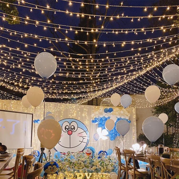 led求婚布置灯带满天星结婚院子彩灯闪灯串灯农村婚礼现场装饰灯