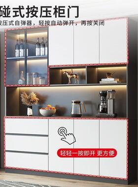 fL客E实木餐边靠墙柜一高柜厅酒柜现做茶体水柜现代简约436储物柜