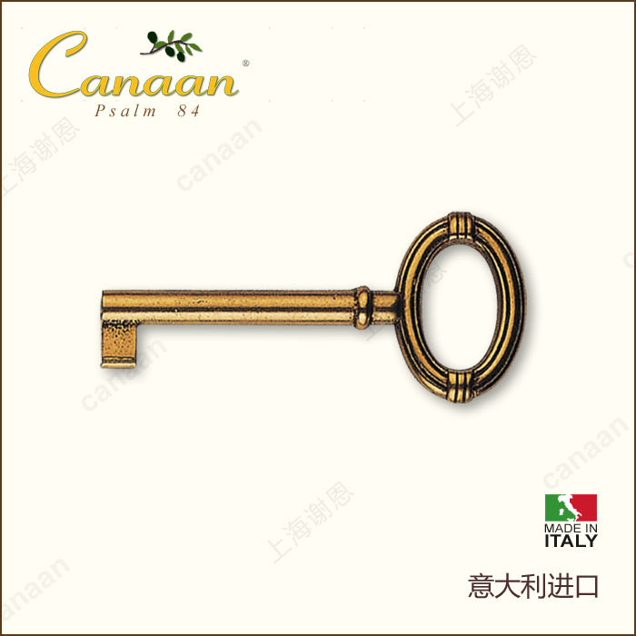Canaan迦南原装意大利进口 欧式古典抽屉柜门铜钥匙33217型号