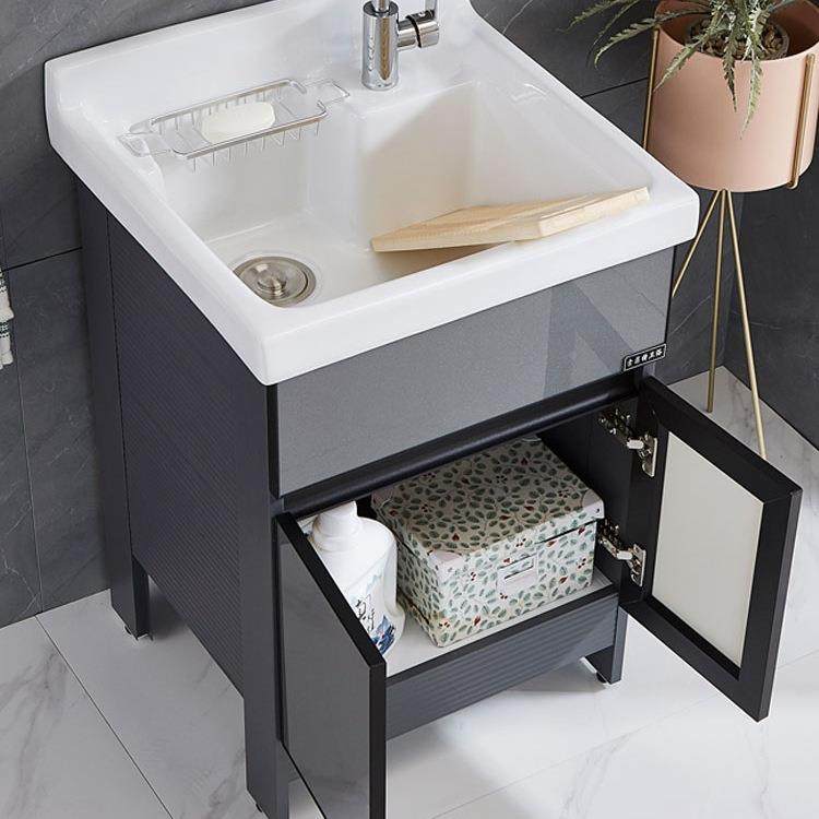 阳台洗衣柜浴柜组带搓板954太空室水槽小户型单铝柜洗手池台合盆