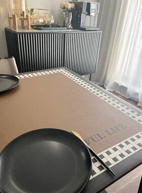 F76879HH9R轻奢氛围感W桌布防防油水免洗餐桌布长方O形茶几台