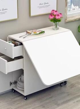 餐桌吃饭桌易子可折叠家用小户型功能长方多形简约KJN伸缩移动圆