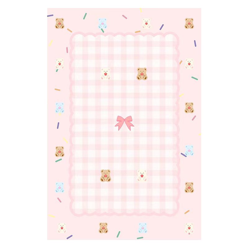 可爱地毯女孩卧室床边垫加厚儿童娱乐区地垫短绒全铺床前床下脚垫