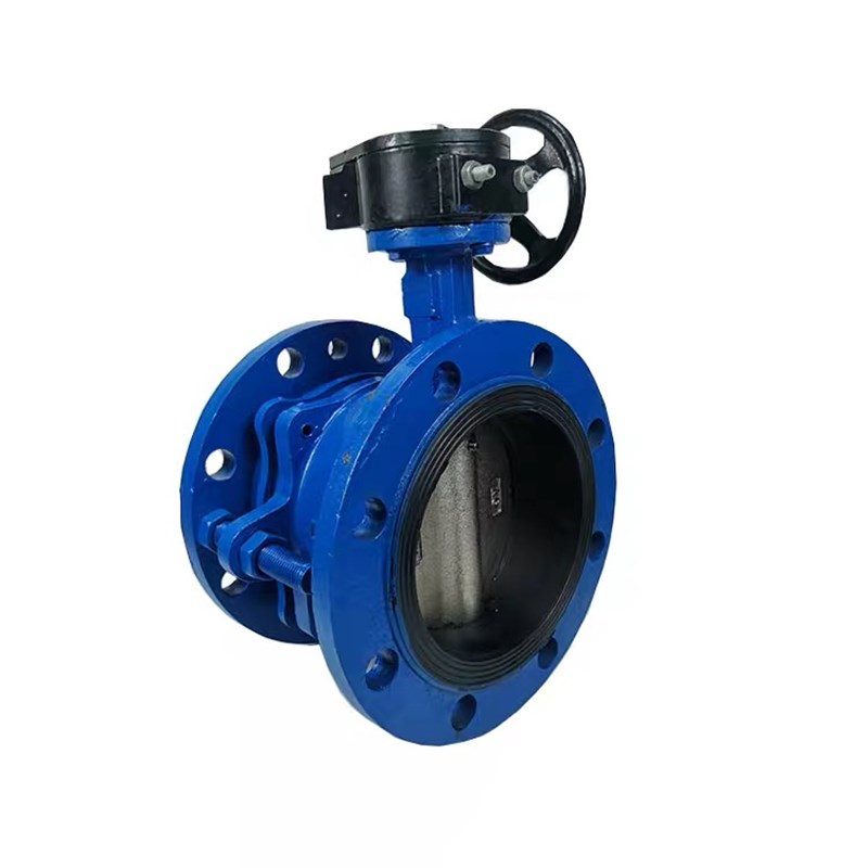 法兰式涡轮蝶阀蝴蝶阀门水管配件双向型开关管道阀门手动铸铁国标