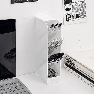 斜插式笔筒学生宿舍书桌文具大容量创意笔架办公室桌面杂物收纳盒