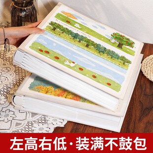 相册本大容量纪念册插页5寸6寸家庭宝宝情侣照片收纳六拍立得影集