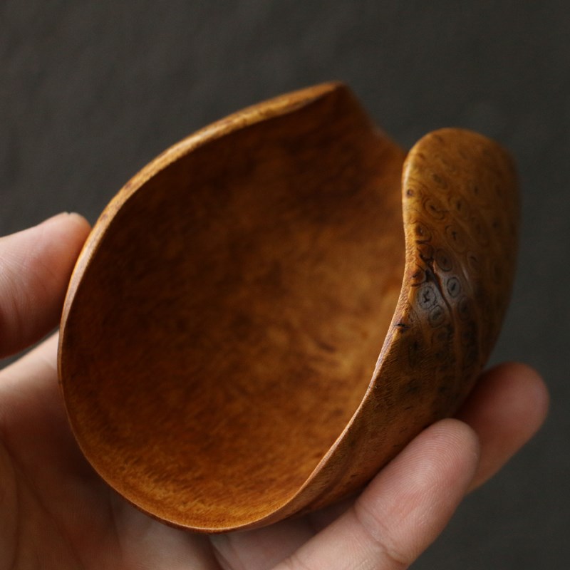 几十年满钉老玉竹纯手工精工打磨大漆工艺茶道茶则赏茶荷竹器茶具