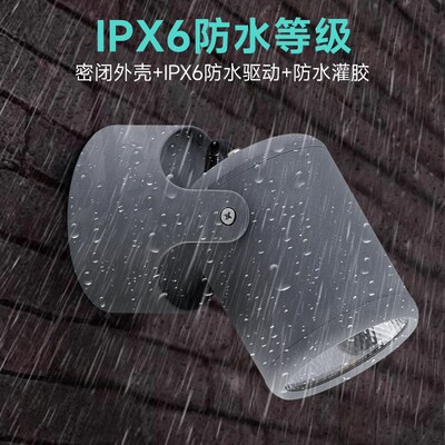 防水射灯可调角度户外门头招牌商铺室外店铺广告牌匾明装吸顶筒灯