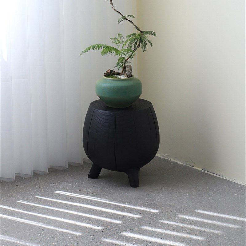 碳化黑色木墩实木边几凳子原木角几墩子坐凳木头树桩摆件木桩圆凳,住宅家具,根雕凳子,淘宝优惠券,粉丝福利购,淘宝优惠卷