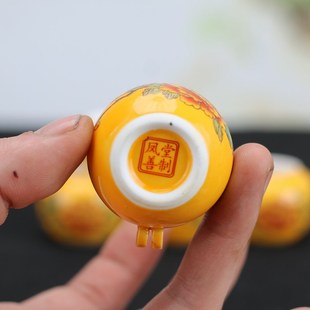 鸟笼瓷碗杯子靛颏绣眼文鸟芙蓉金青玉鸟黄鸟食罐鸟碗鸟杯五件套