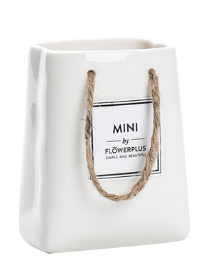 北欧简约白色陶瓷水培绿萝小花瓶插花水养植物容器桌面装饰品摆件