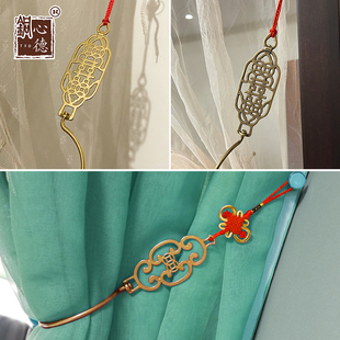 纯铜老式蚊帐钩挂钩家用宫廷金属勾子复古门床窗帘勾环挂式铜帐钩