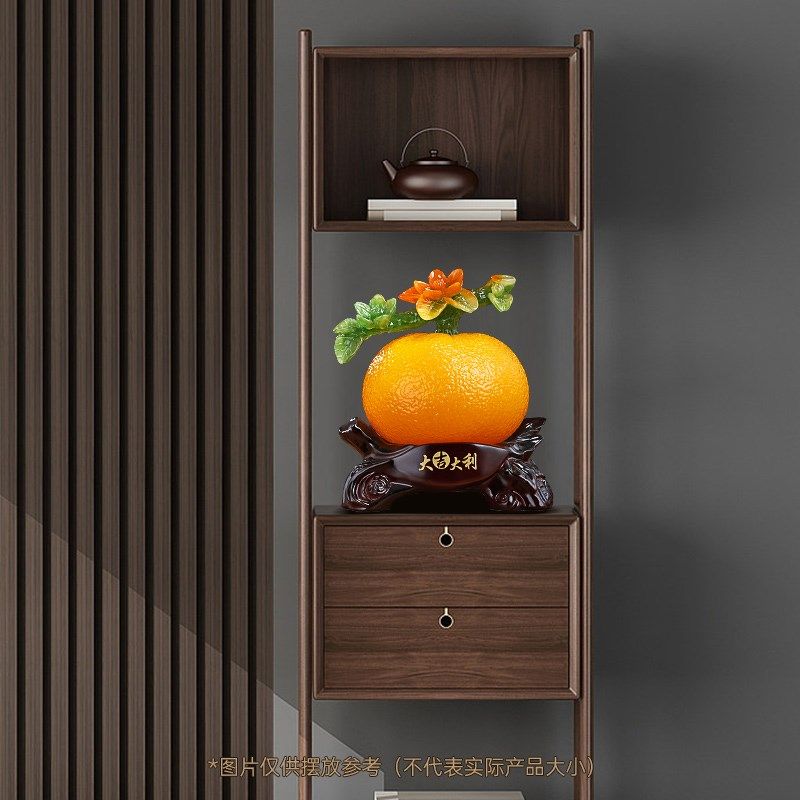 大吉大利招财橘子摆件家居客厅酒柜玄关高档大气装饰乔迁新居礼物,家居饰品,装饰摆件,淘宝优惠券,粉丝福利购,淘宝优惠卷