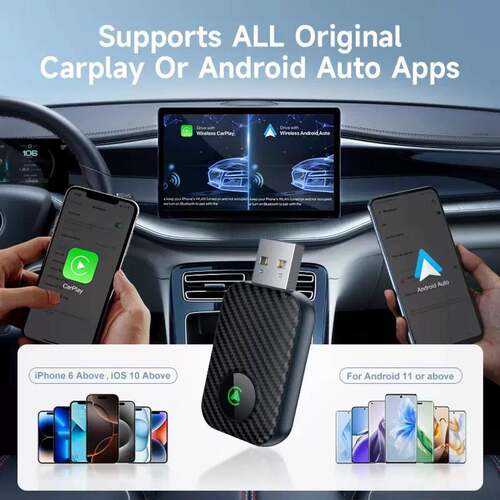y热销carlpa有线盒转KY-ZU414无线盒子安卓Auto车机互联子carplay
