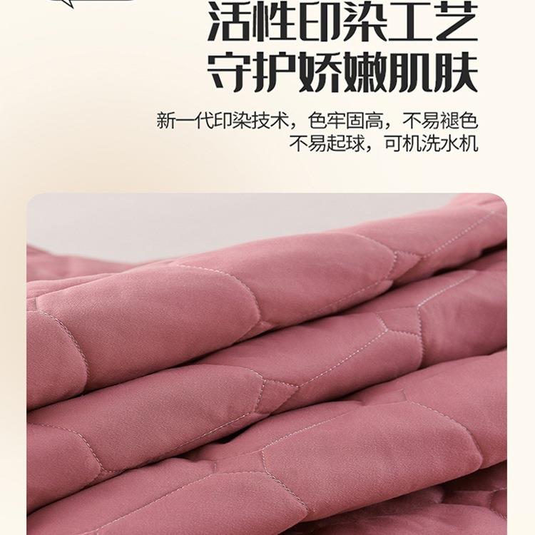 夹棉件床裙色单床罩加棉床FS757996单带件裙边纯加枕套三套床垫防