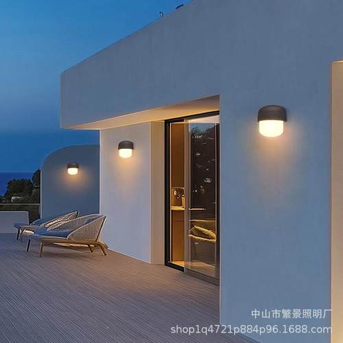 户外壁灯太阳能院灯室外洗墙花灯水别墅外墙庭B2132灯露台园防阳
