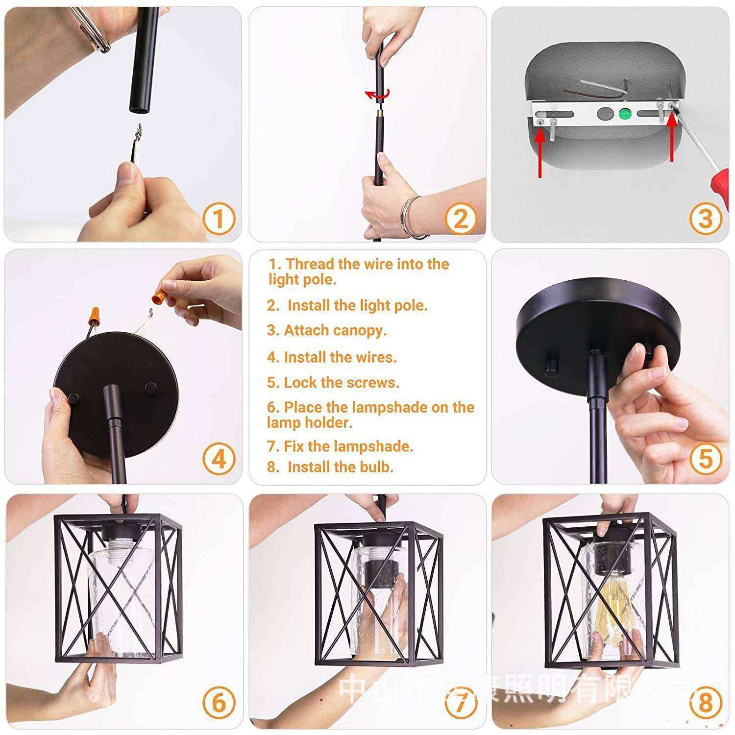 by复古美式吊园灯餐厅卧a室楼道铁艺客厅吧台79517灯复古田e灯具