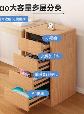 桌柜BG0068下收纳柜抽桌屉式文件办公室A4文件储物柜置家用边双格