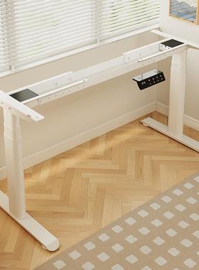 升降桌腿电动双电机双办横梁桌椭圆桌腿62552公架学习书桌子支可