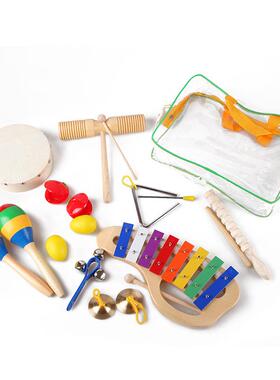 奥夫乐教器全打套击HZC乐器套装三角铁响板具幼儿园小学生尔音乐