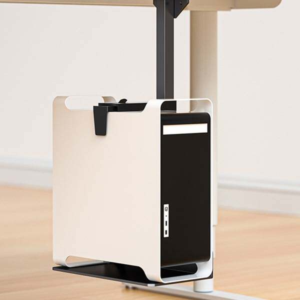 悬挂式电脑主机托架加厚钢板办公桌可调节电脑主机箱悬挂式主机架