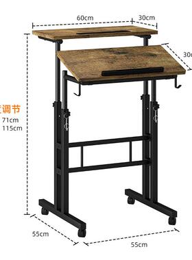 站立FT-SJ202式升降桌台式记本可移动电脑公桌家用办低高笔可调桌