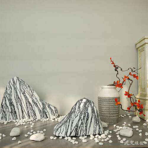 假石头雪浪景观石庭院造景XLS001装饰石室内玄关枯山水式室庭中院