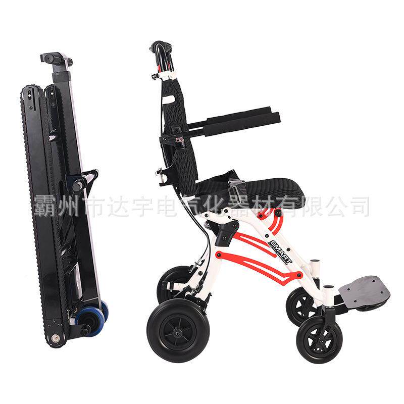老AEA人上下楼式爬动楼轮椅叠轻便载人电动轮椅折叠折履带电爬楼