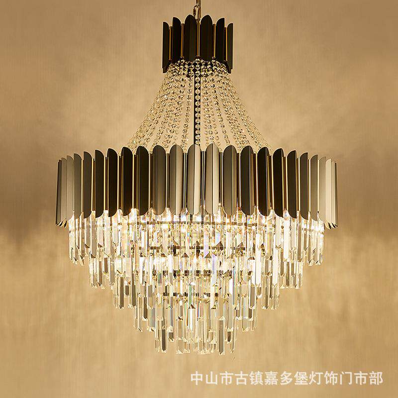 后灯现代轻客厅2221奢吊led灯水晶灯餐厅现代简约楼梯复式楼卧室