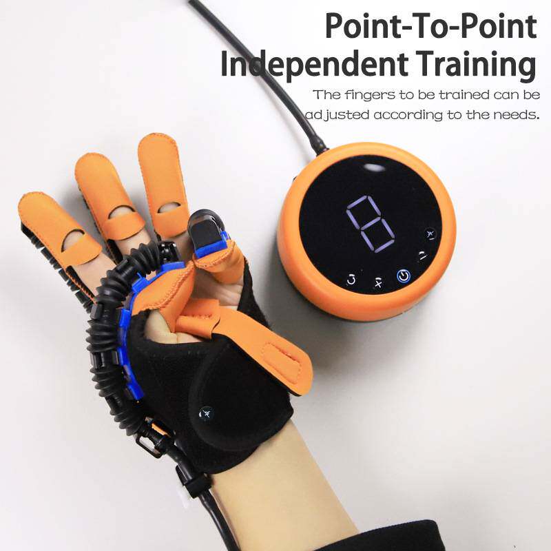 跨境  手部手指训练器材屈伸五指按摩智能电动锻炼康复手套