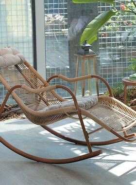 椅摇椅躺椅客厅阳台午老休藤椅家62157用庭院闲休椅人逍遥子户