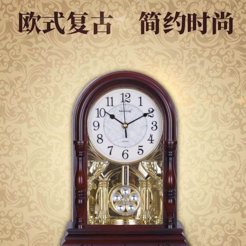 老式风水意座钟客厅创j567547式欧复台古钟静音新中式整点报时桌