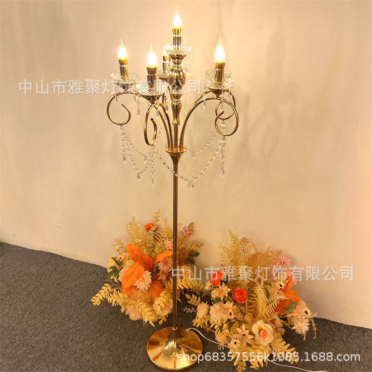 欧式铁艺电镀水晶路引灯