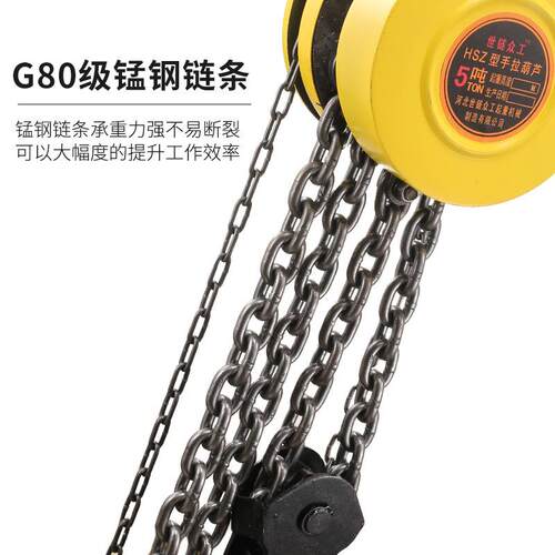 现货HHSZ8SZ圆1型倒链手拉葫手芦2t3t5t0t链起重拉葫芦手动吊环葫