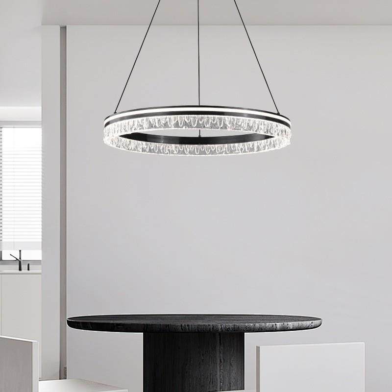 冰意式轻奢餐厅吊灯代简DF033约裂纹设计师大别墅厅主灯现主卧室