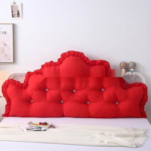 床头靠垫大背靠田园公床头可拆洗磨毛床上双人长HXJ主靠枕含芯