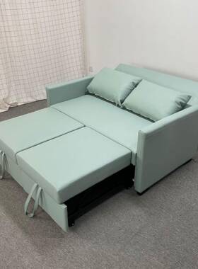 小免户型多功技能沙双发床洗科布客厅卧室拖床83103推拉两用梳化