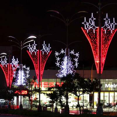 LED五景灯道杆造型灯路观装饰灯路QML灯角杆装饰造型灯