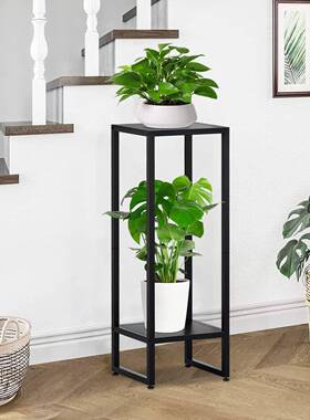 金属FES多盆肉置物架端室内绿萝摆放架阳台花托架室内黑色物支高