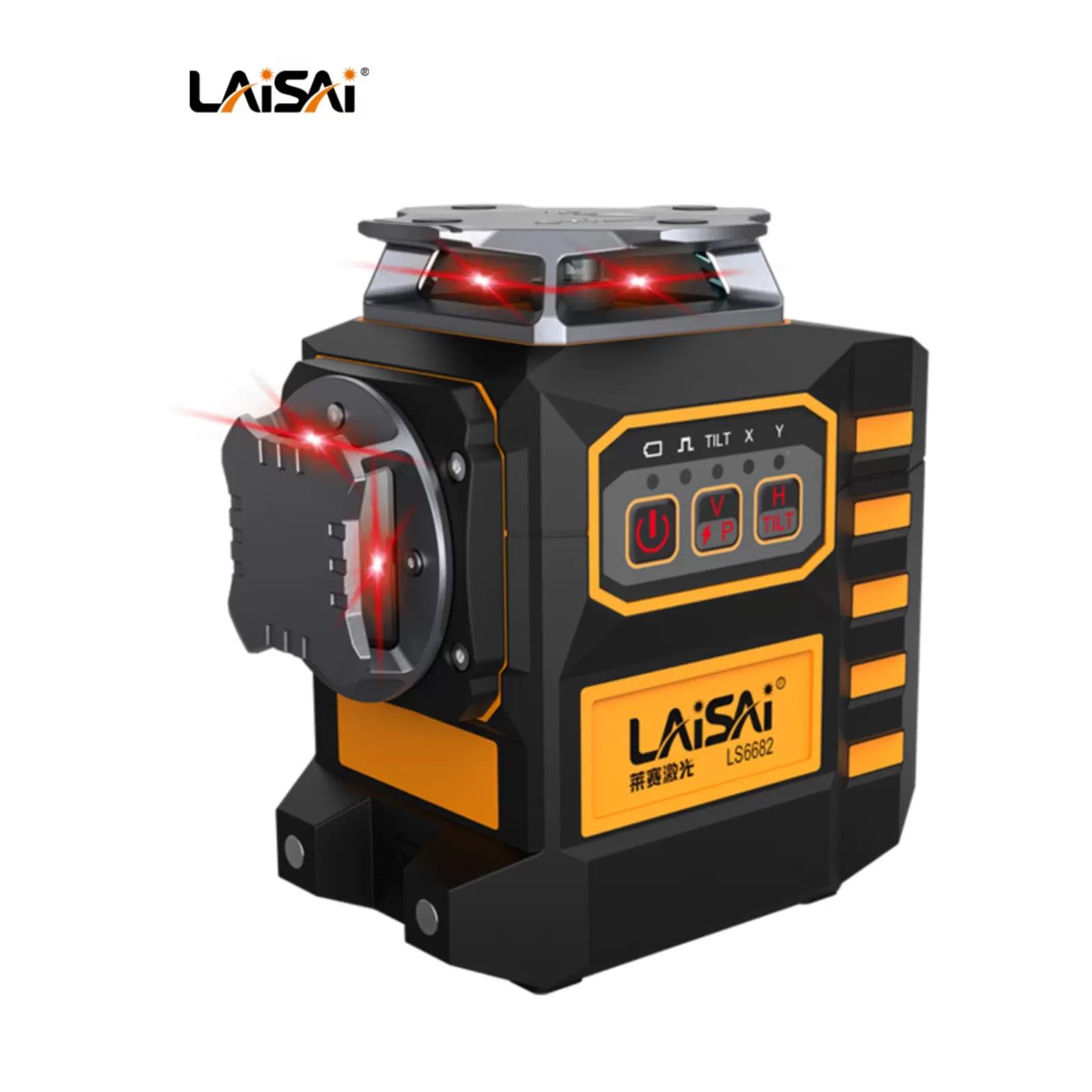 莱赛12LAISAI\/线6水仪电子调平贴地带控6毫米蓝绿光遥LSG682S抹