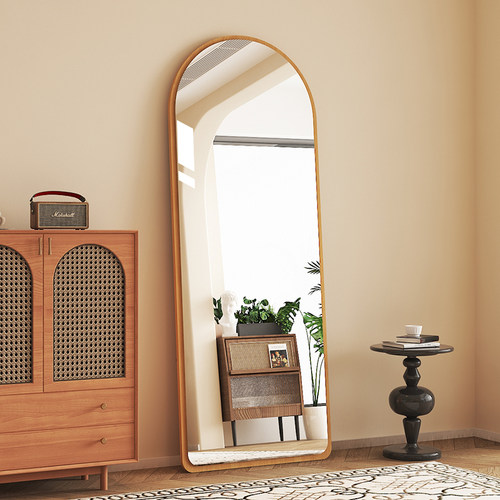 中古全身镜家用入户玄关壁挂穿衣镜贴墙试衣镜复古大落地镜子挂墙