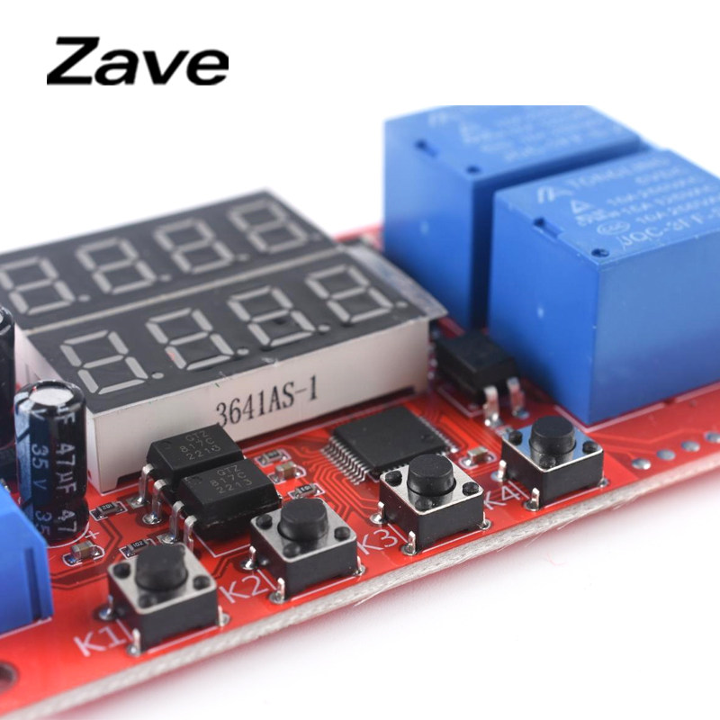 定时可编程光耦隔离脉冲循环断电触发延时时间继电器模块5VV2V