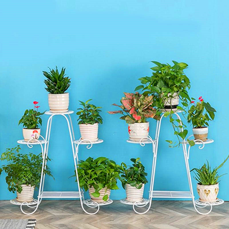 欧式铁艺花架多层落地式吊兰绿萝阳台客厅室内装饰阶梯盆景花架子