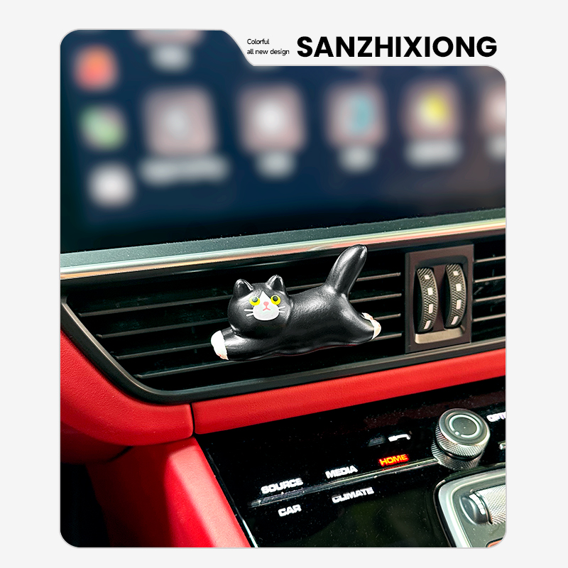卡通萌猫出风口装饰夹可爱汽车空调口小摆件装饰品车载风口装饰夹