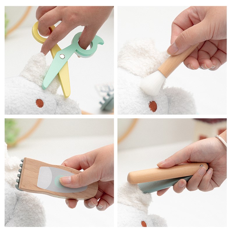 儿童仿真过家家理发工具包装角色扮演剪发工具木质儿童宝宝