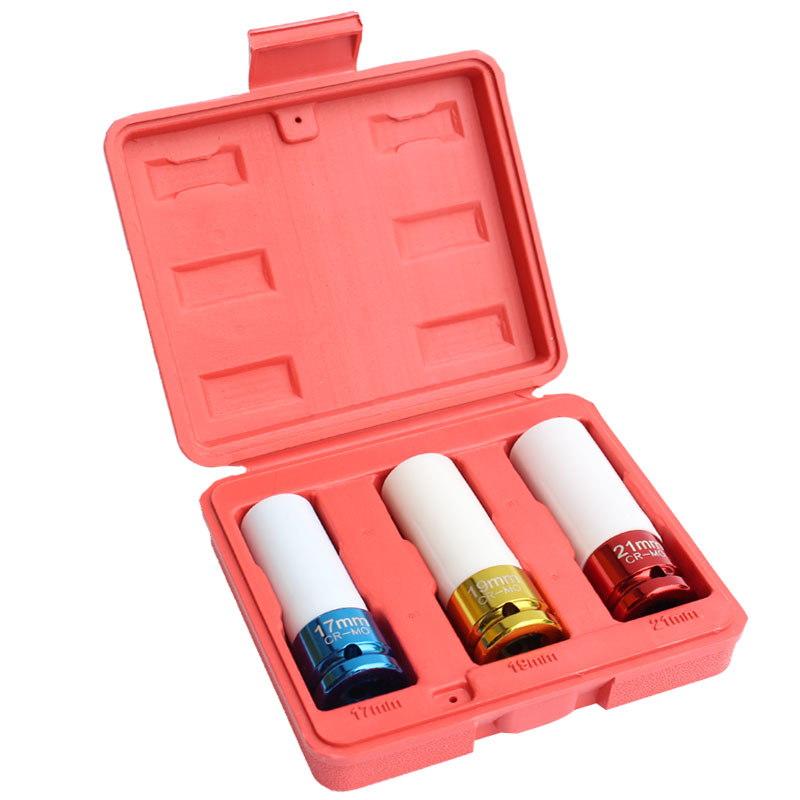 1/2超薄火花塞筒21防刮花六角长头薄壁防伤轮胎扳手17 19