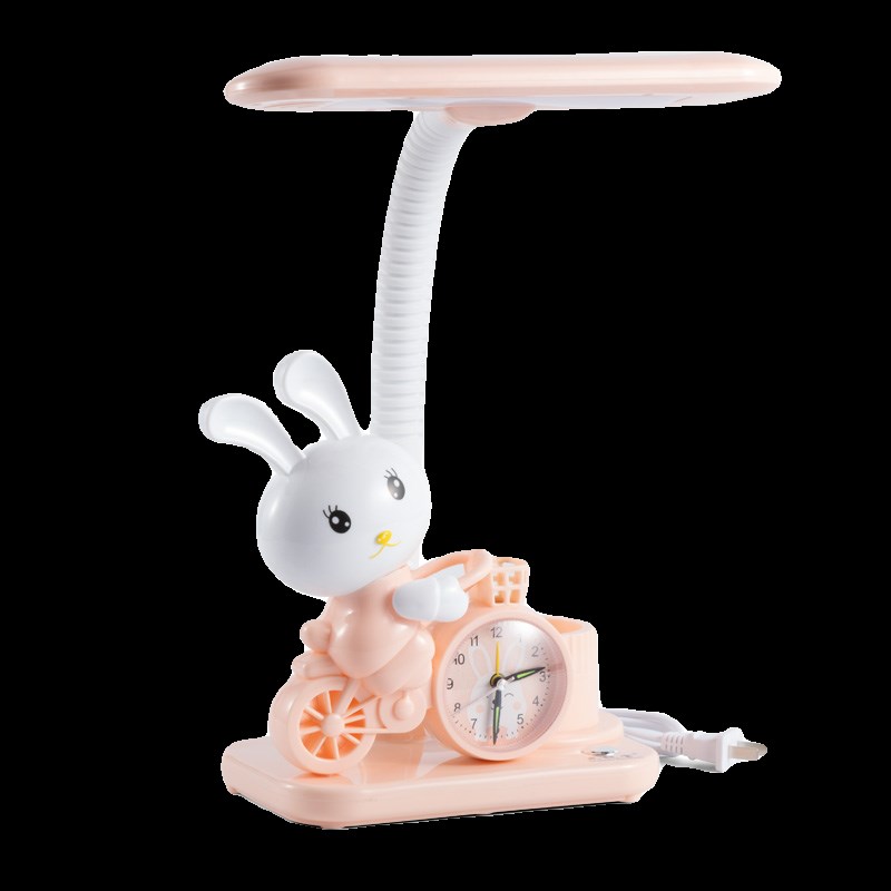 儿童台灯护眼书桌插电笔筒闹钟学生阅读专用可爱女孩床头灯保视力