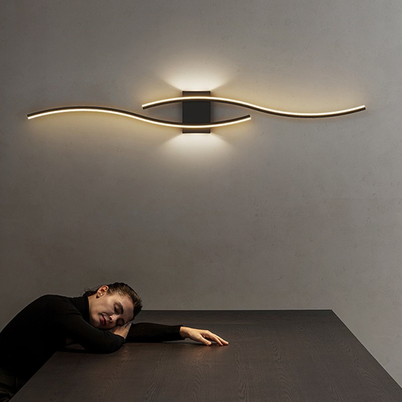 壁灯卧室床头灯客厅沙发背景墙极简创意走廊个性免布线充电墙壁灯