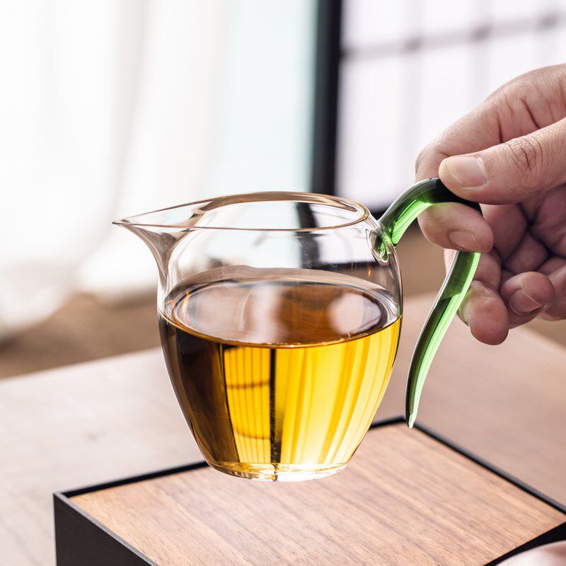 伴山棠加厚玻璃公道杯耐热防爆泡茶器大容量高硼硅茶海品茶杯茶具